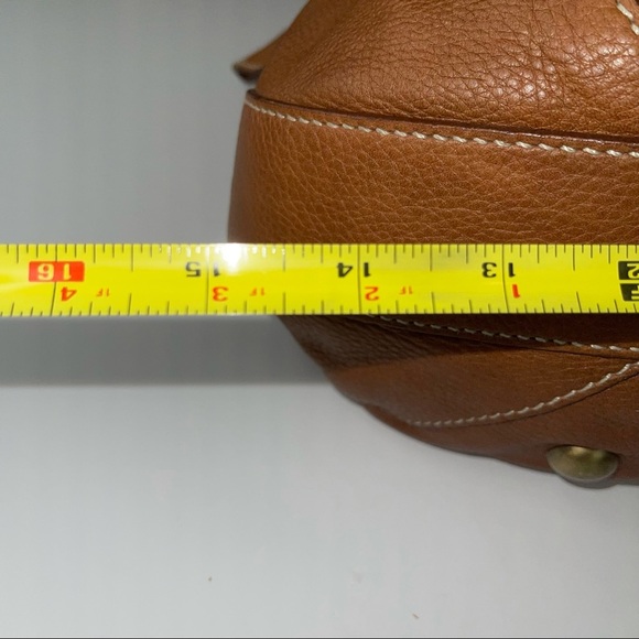 BUTI Italy Brown Leather Handbag With Lock Pocket - Picture 10 of 17